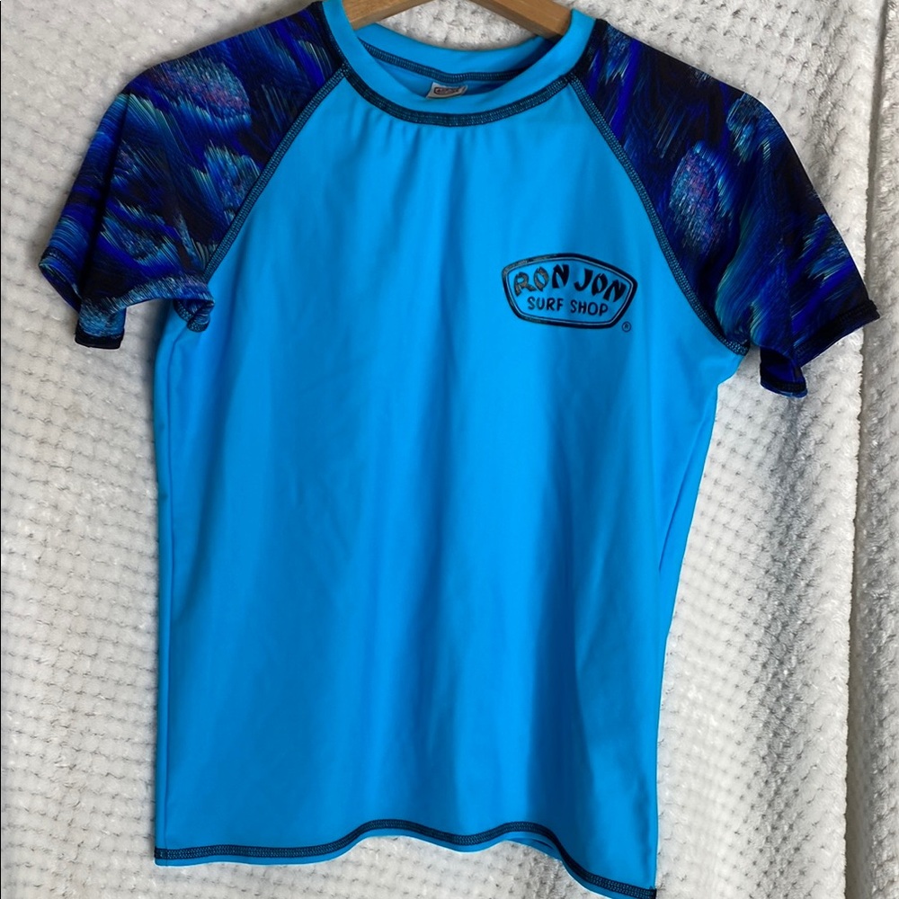 Ron Jon Surf Shop Blue and Black Rashguard Shirt